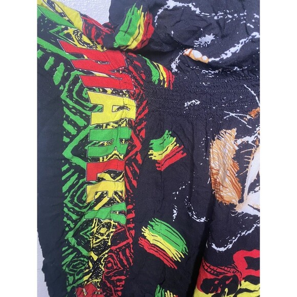 Bob Marley Womens Swim Cover Up Shirt Jamaican Reggae Size ? Small Fringe - Picture 3 of 5